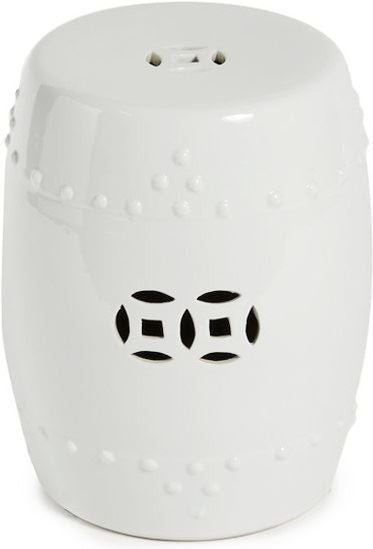 White Porcelain Garden Stool