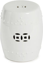 White Porcelain Garden Stool