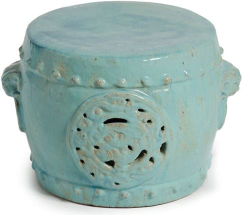 Dragon Medallion Stool S - Turquoise