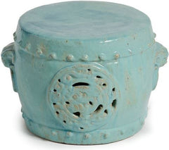 Dragon Medallion Stool S - Turquoise