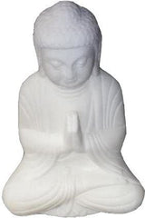 White Marble Praying Buddha Statue