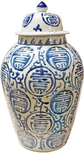 Blue & White Longevity Heaven Jar
