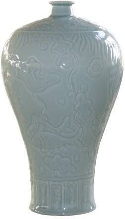 Celadon Fish Plum Vase