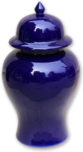 Cobalt Blue Temple Jar - L