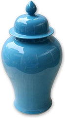 Cyan Blue Temple Jar - L