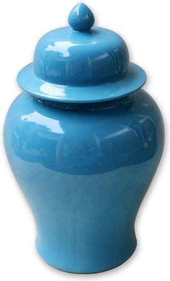 Cyan Blue Temple Jar - S