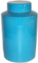 Round Tea Jar 13H - Turquoise