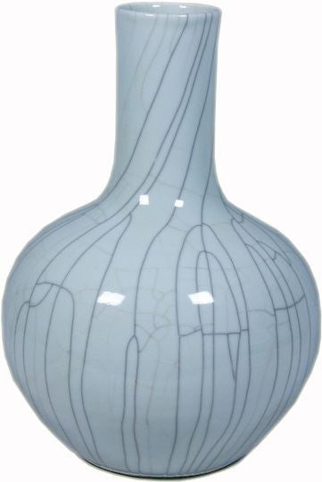 Crackle Celadon Globular Vase