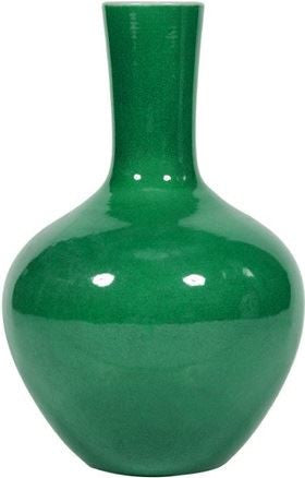 Emerald Green Globular Vase Medium