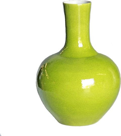 Lime Green Globular Vase