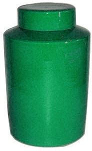 Round Tea Jar 13H - Emerald Green