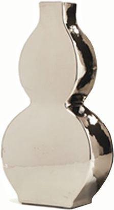 Flat Gourd Vase - Silver