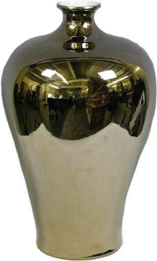 Metallic Gold Prunus Vase