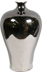 Metallic Silver Prunus Vase