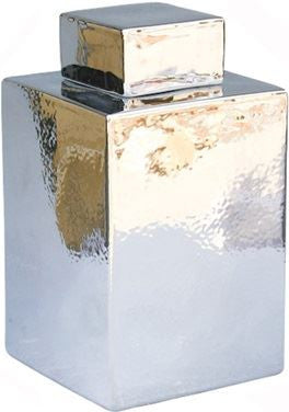 Silver Square Tea Jar