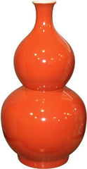 Gourd Vase - Orange Crackle
