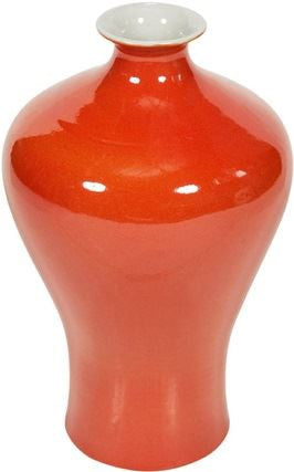Orange Crackle Prunus Vase Medium