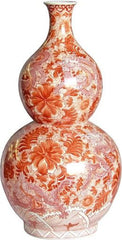 Orange Dragon Gourd Vase