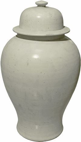 Matte Glaze White Temple Jar