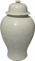Matte Glaze White Temple Jar