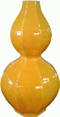 Hex Gourd Vase - Imperial Yellow