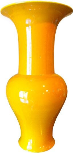 Wide Mouth Vase - Yellow