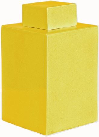 Yellow Square Tea Jar