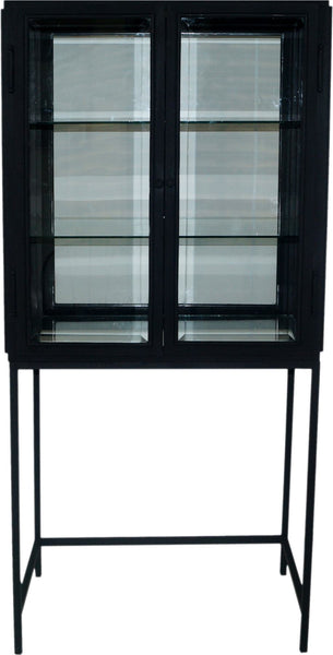 Salvador 2 Door Cabinet Black W/Stand