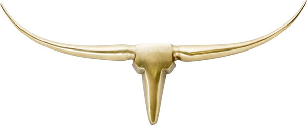 Longhorn Wall Decor Small Gold