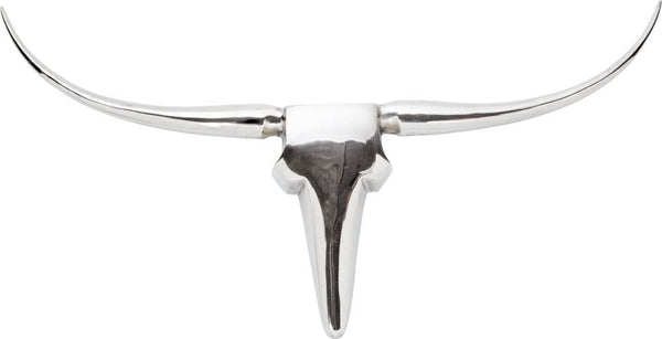 Longhorn Wall Decor Large Silver