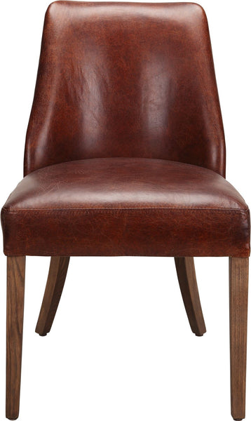 Fiona Leather Dining Chair BROWN-M2
