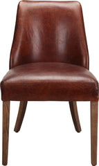 Fiona Leather Dining Chair BROWN-M2