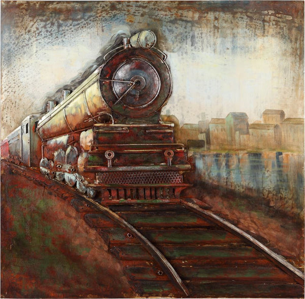 Vintage Steam Engine Wall Décor