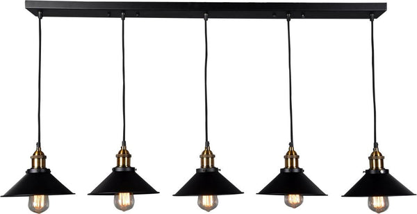 Renata Linear 5 Light Pedant Black