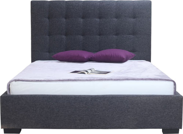 Belle Storage Bed Queen Charcoal Fabric