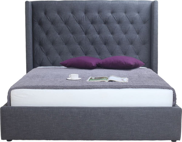 Blair 2-DRAWER Bed King Grey Fabric