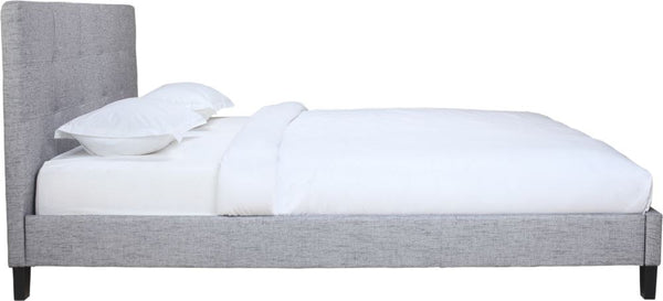 Eliza Queen Bed Light Grey Fabric