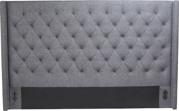 Lola Queen Headboard Grey Fabric