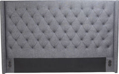 Lola Queen Headboard Grey Fabric