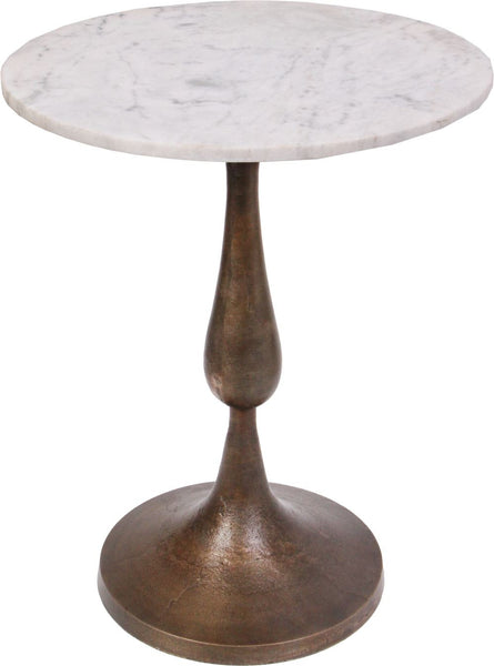 Lydia Side Table Gold W/Marble Top