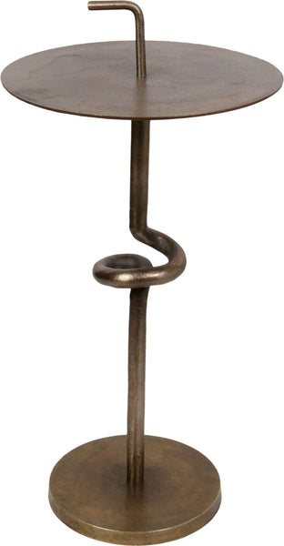 Serpentine Side Table Gold