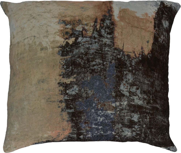 Brushstrokes Velvet Cushion W/Feather Insert