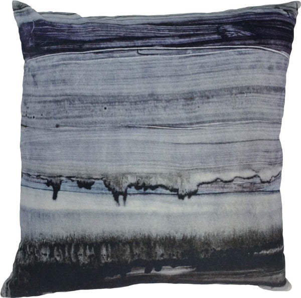 Parallel Lines Velvet Cushion W/Feather Insert