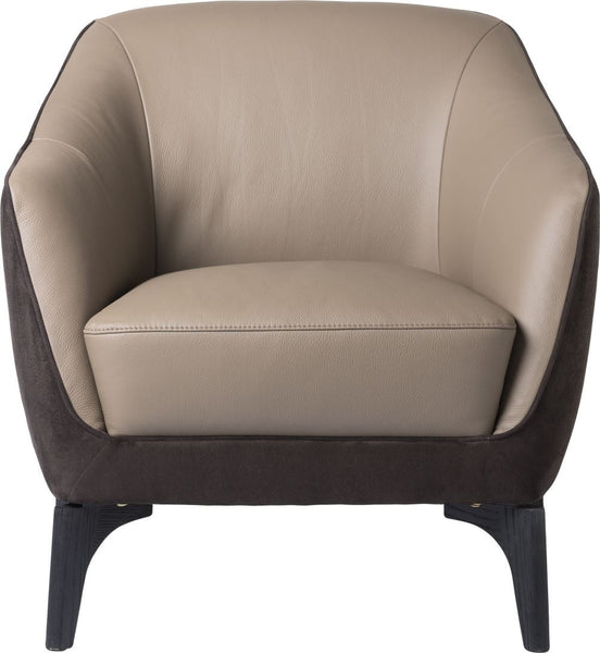 Trento Club Chair Leather - Taupe