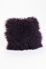 Lamb Fur Pillow Purple
