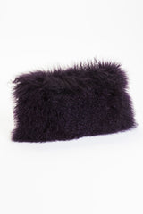 Lamb Fur Pillow Rect. Purple