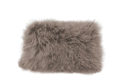 Lamb Fur Pillow Rect. Grey