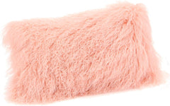 Lamb Fur Pillow Rect. Pink
