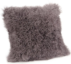 Lamb Fur Pillow Large Grey