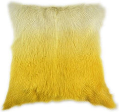 Goat Fur Pillow Yellow Spectrum